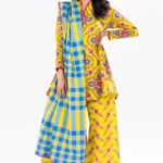 alkaram 3 Piece Printed Khaddar Suit With Light Khaddar Dupatta